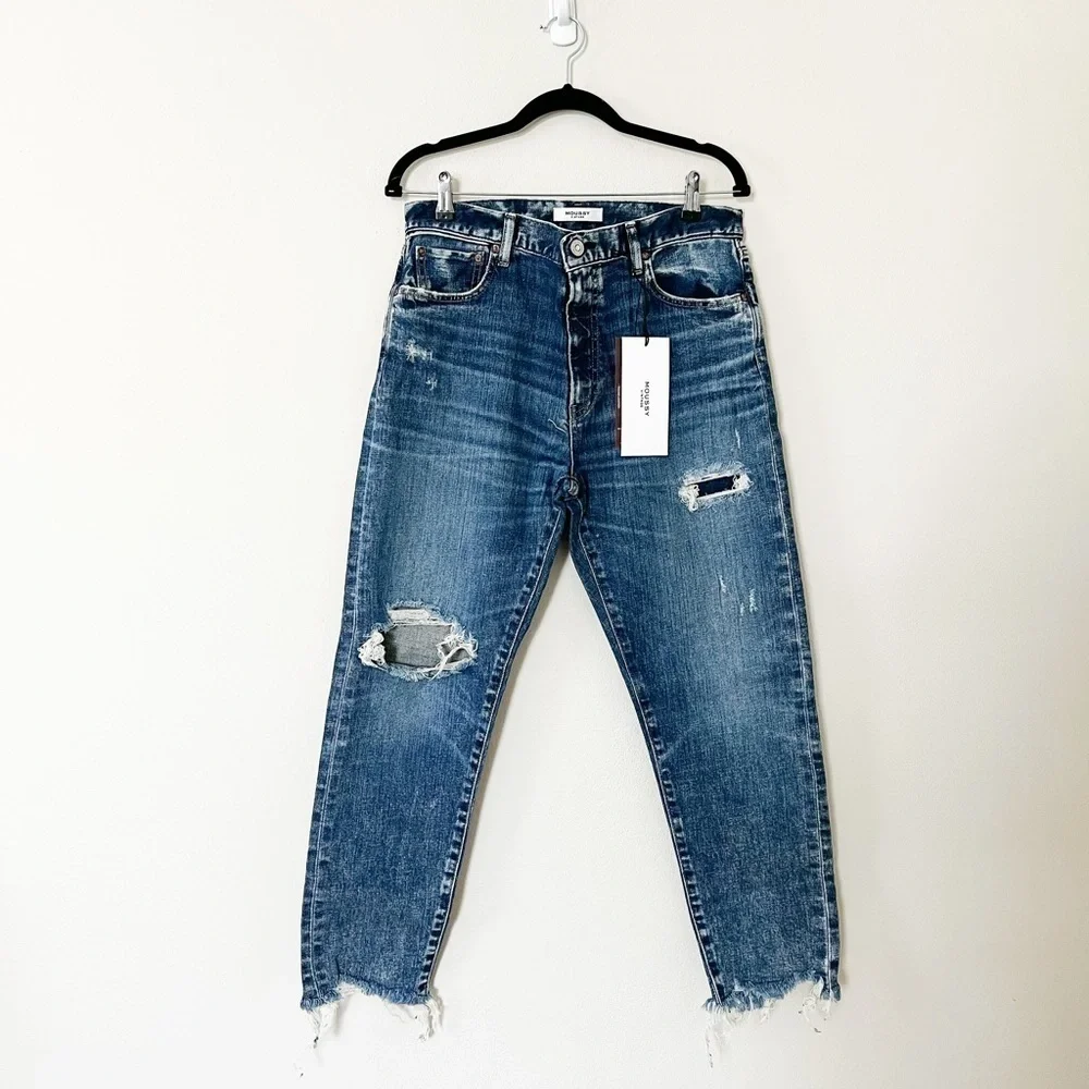 NWT MOUSSY My Adrian Friends High Waist Dark Distressed Jeans US 29 - Picture 2 of 6
